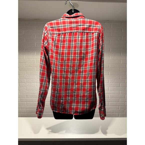 Hollister Plaid Flannel Shirt Menswear Inspired Long Sleeve Casual Top - Picture 2 of 4